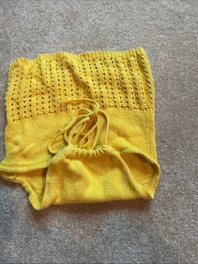 Kids Yellow Knit Swim Diaper Cover